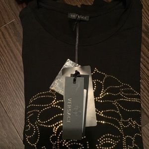 Versace gold studddd Medusa blouse